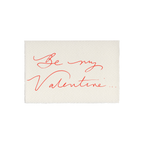 Kort fra Scribble & Daub med "Be My Valentine" design, romantisk kort til Valentinsdag med hjerteillustration og elegant skrifttype