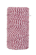 Bakers Twine i bomuld • Bordeaux & hvid • 100 meter