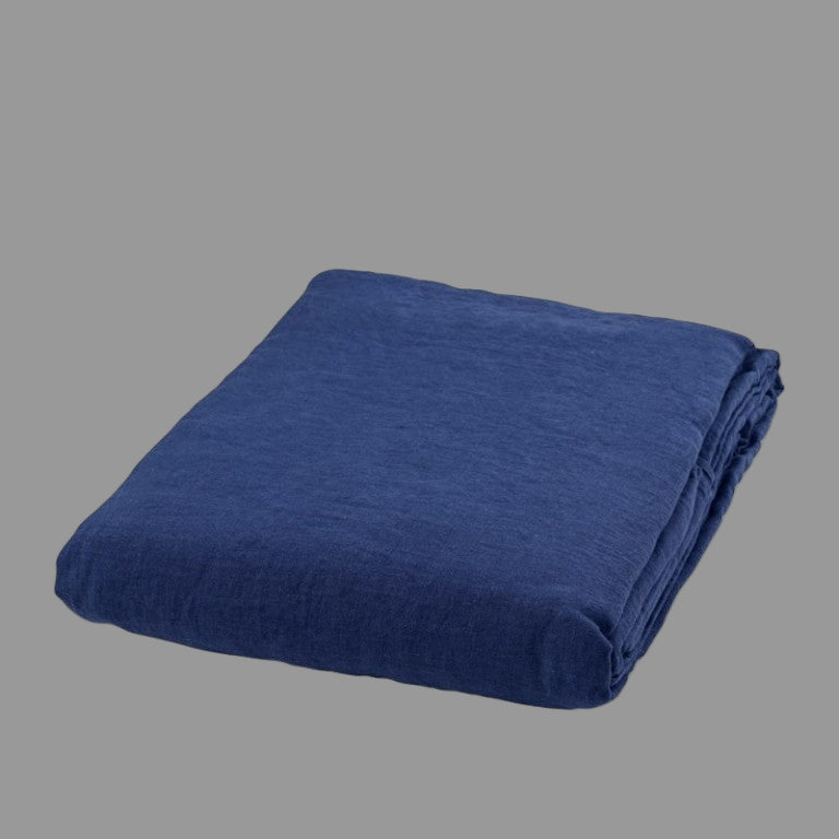 Dug • Hør • 140 x 250 cm • Bleu Nuit