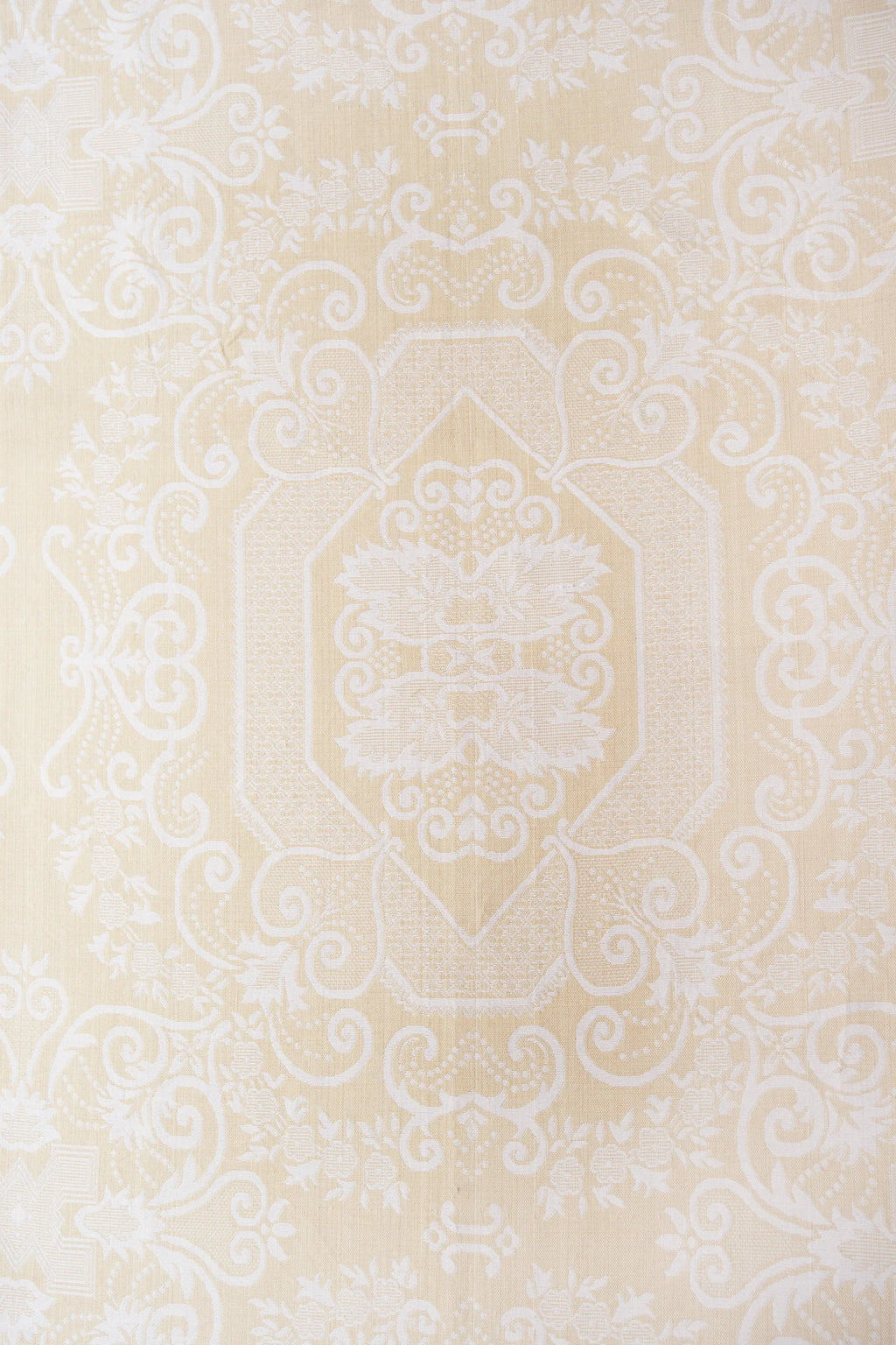 Sengetæppe • Damask • Vævet • Creme