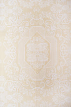 Sengetæppe • Damask • Vævet • Creme