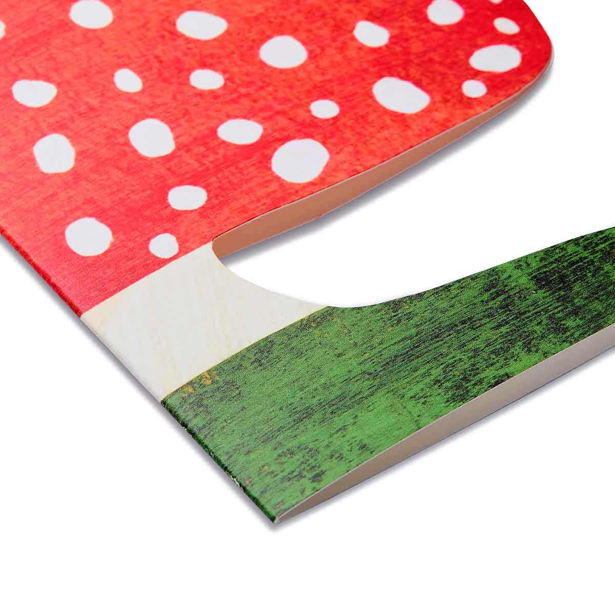 Kort featuring a red fly agaric mushroom design by Mortlake Papers, showcasing detailed botanical illustration on textured paper.