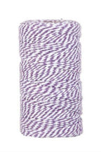 Bakers Twine i bomuld • Lilla & hvid • 100 meter