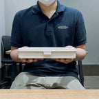 Gray Toyo Steel Co. Ltd storage box with a sturdy rectangular design, ideal for organizing household or office items.