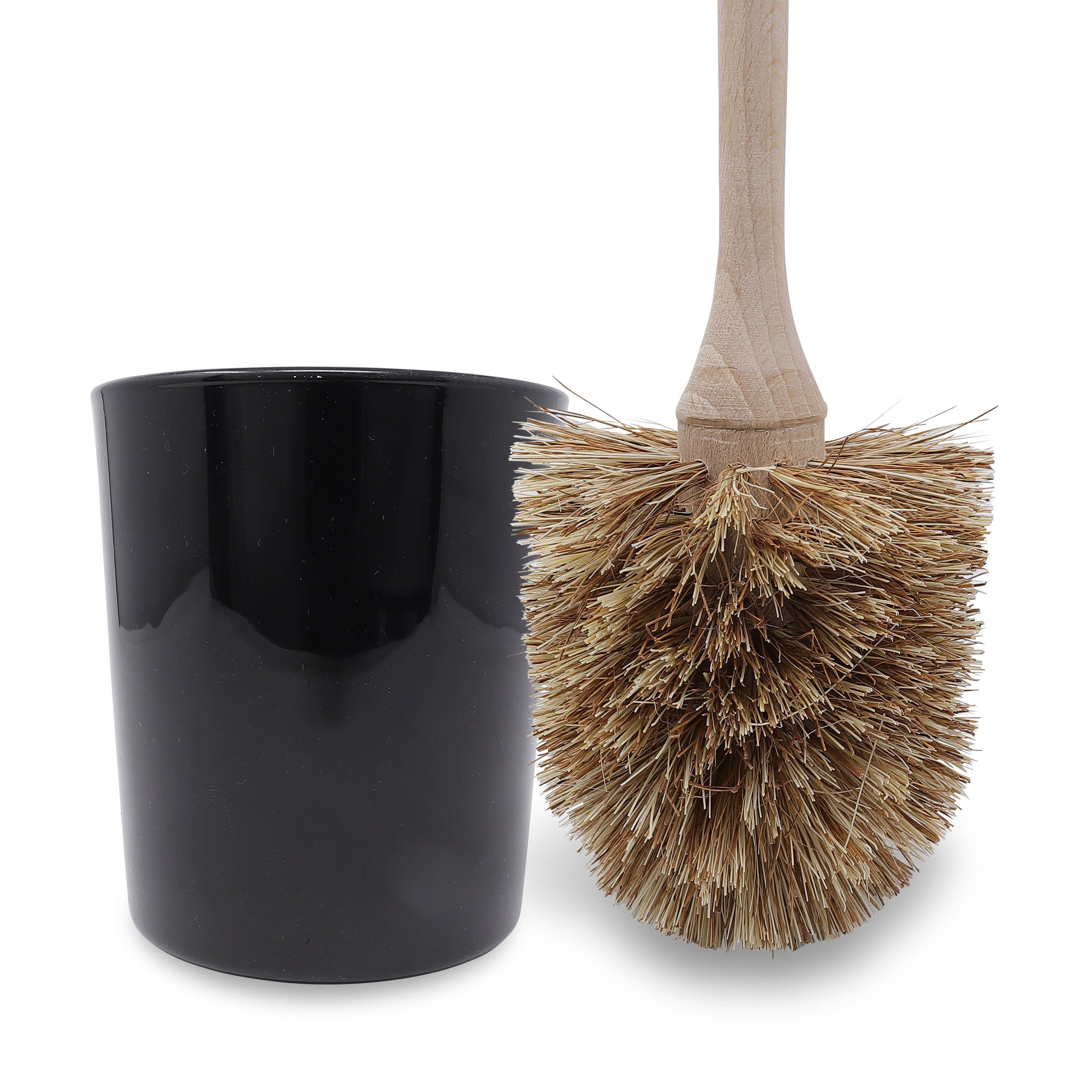 Toilet brush holder Glass Black