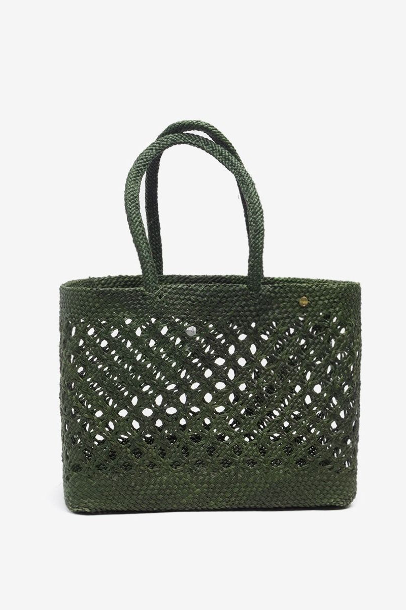 Taske • Palmeblade • Grøn • Medium