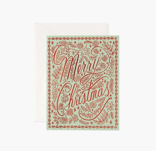 Christmas card • Merry Christmas • Blue and Red