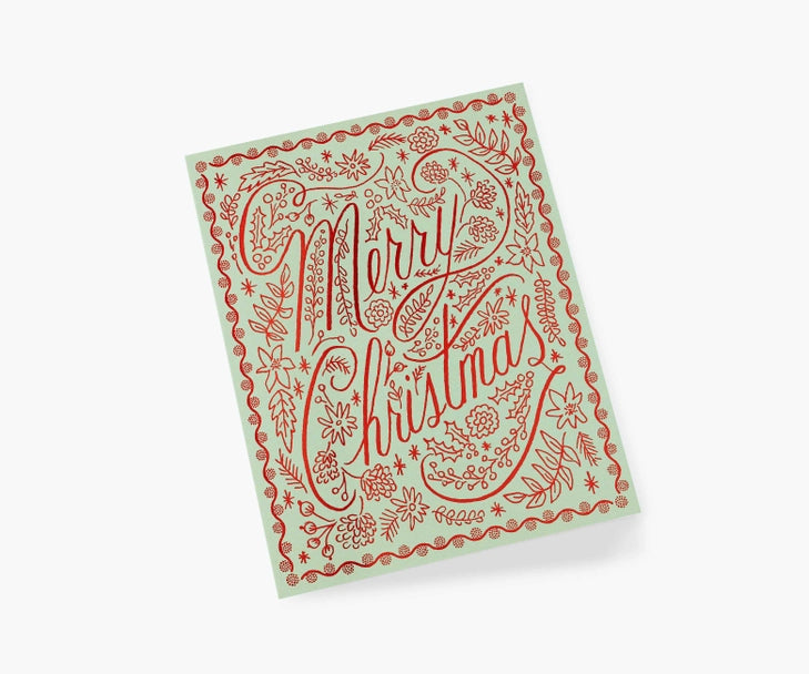 Christmas card • Merry Christmas • Blue and Red