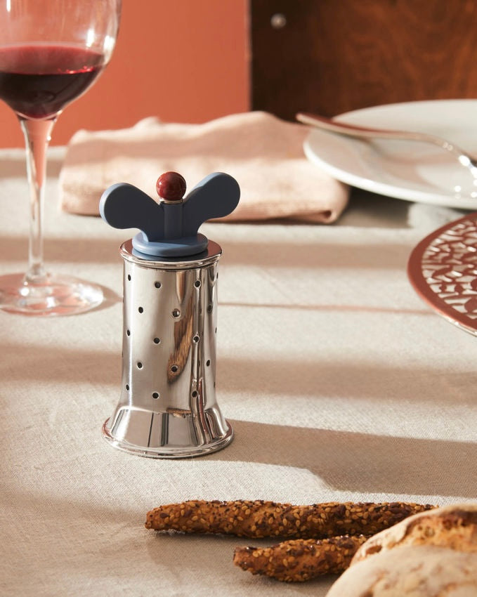 Pepper mill 9098 • Alessi x Michael Graves • Chrome & Light Blue