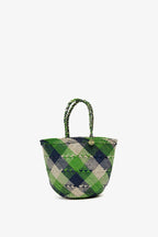 Taske • Palmeblade • Grøn & Blå • Lille