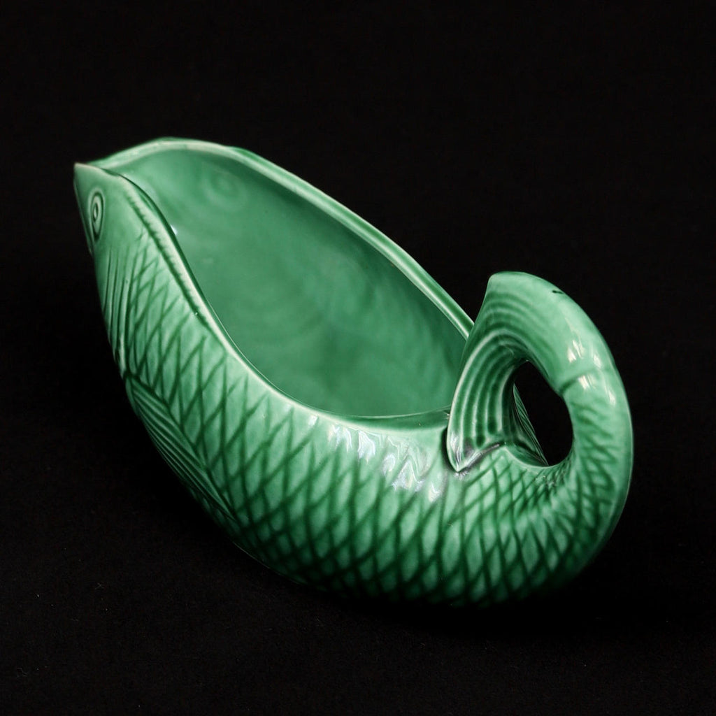 Vintage Kande Fisk Sarreguemines in Grøn color, showcasing a classic fade design by DORA VINTAGE.