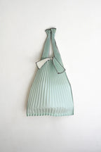 Taske • Plisseret • Bio nedbrydelig • Mini • Lysegrøn & Hvid