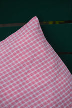 Pudevår • Hør • Mellem • Carreaux Rose • Rosa tern - DORA