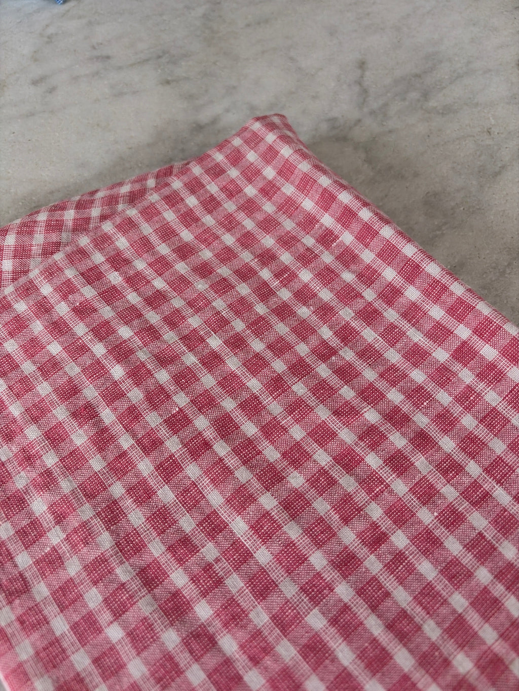 Pudevår • Hør • Mellem • Carreaux Rose • Rosa tern - DORA