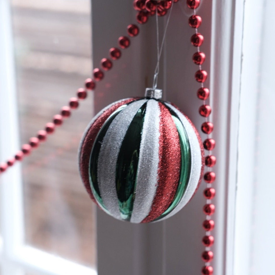 Christmas decorations • Ball • Candy-striped ball • 1 pc