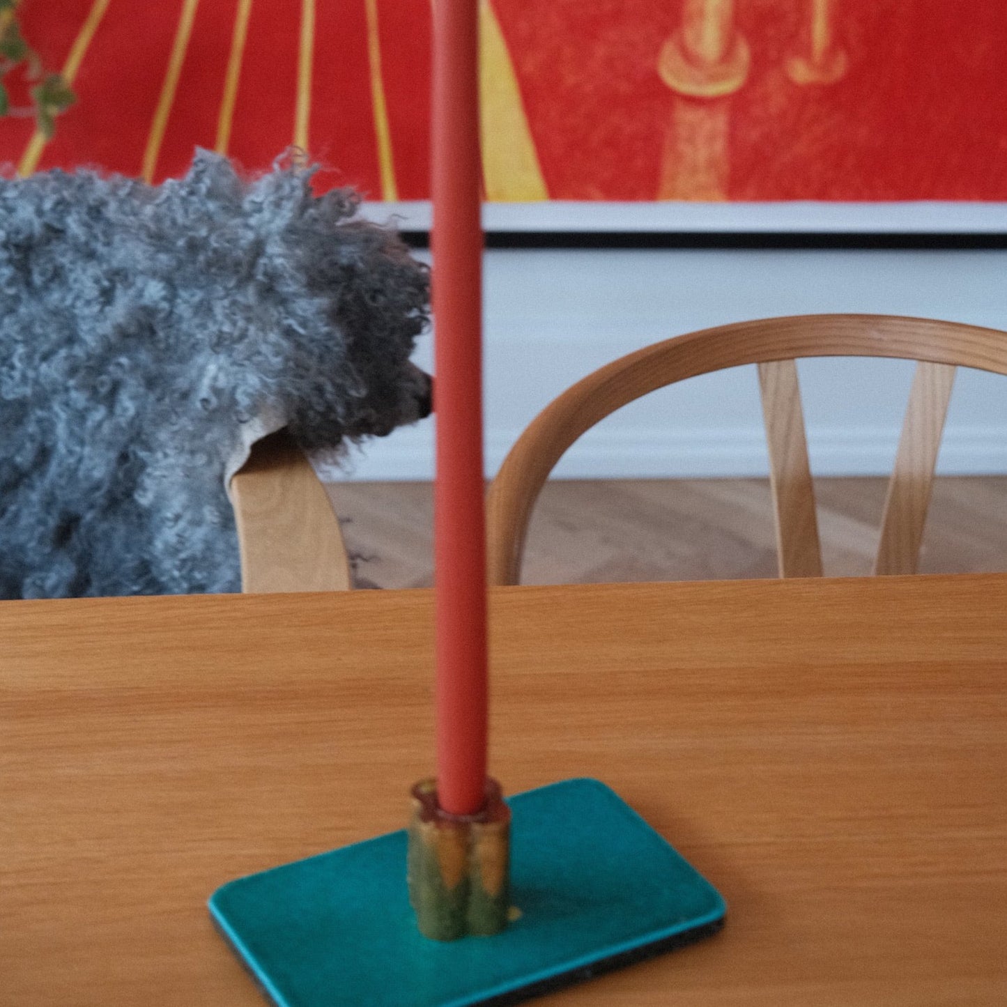 Hand-dipped candles • 45 cm • Rust