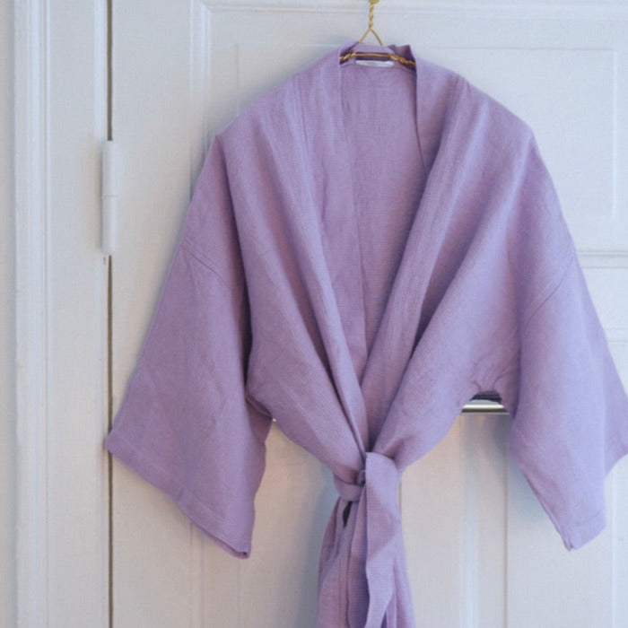 Kimono • M • Vaffelvævet • Lilla