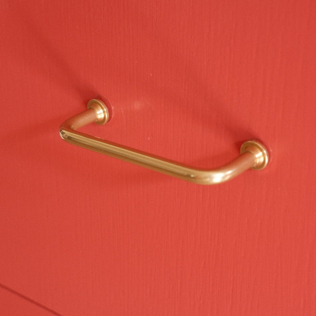 Bøjlegreb • Messing • 87 mm • Rund Fodskive