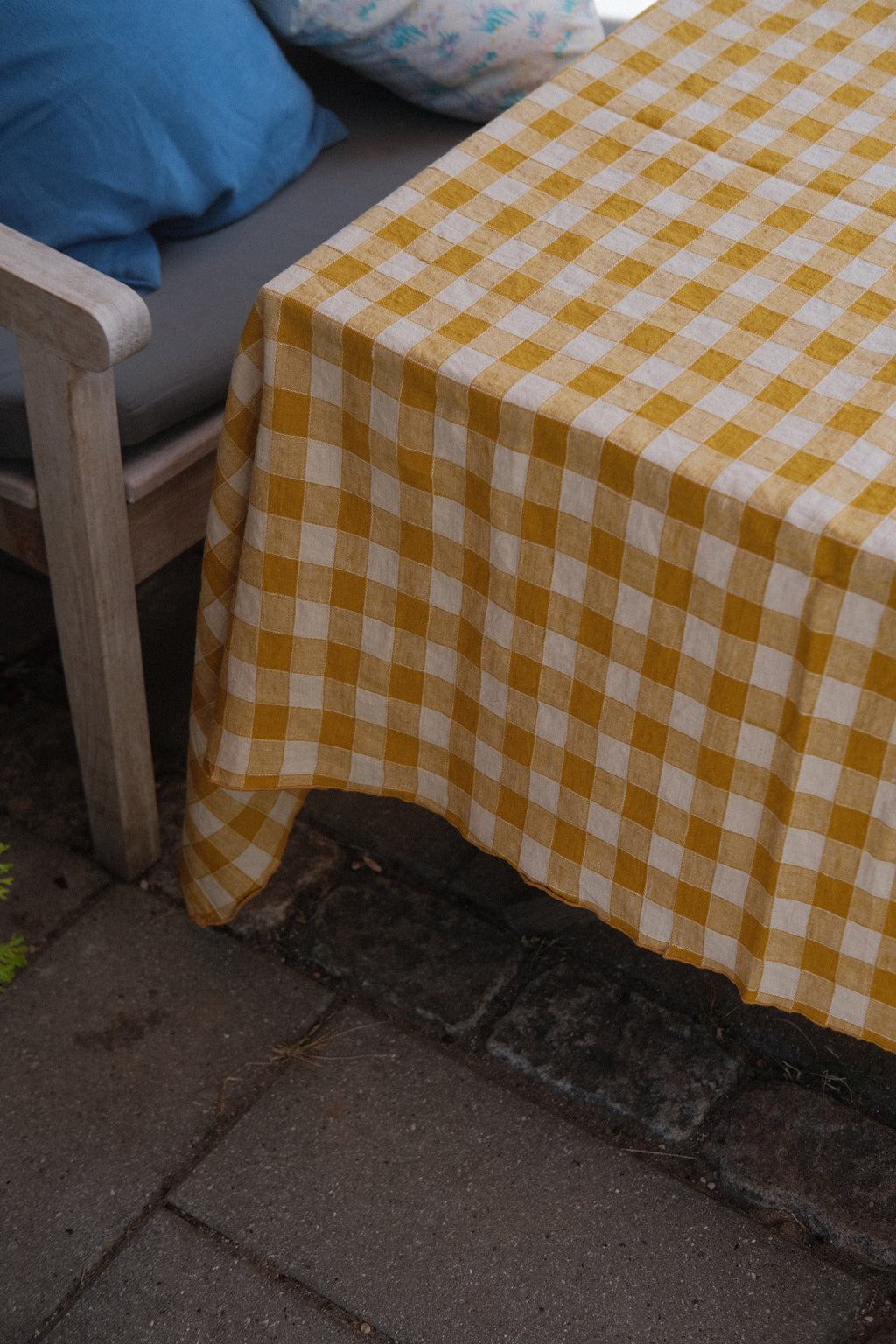 Tablecloth • Linen • 170 x 350 cm • Yellow Check
