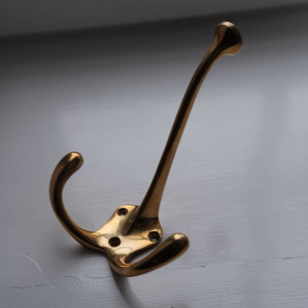 Long Double Hook Brass