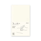 Midori B6 blank notesbook with plain pages, compact size for writing and note-taking.