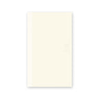 Midori B6 blank notes book with MD paper, featuring a simple cover and open pages for writing or sketching.