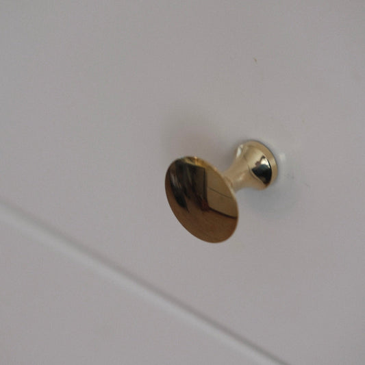 Furniture knob • Handle • Brass • 27 mm