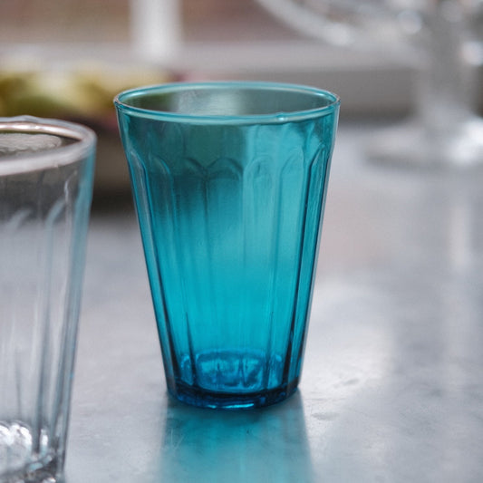 Water glass • Mouth blown • Turquoise blue