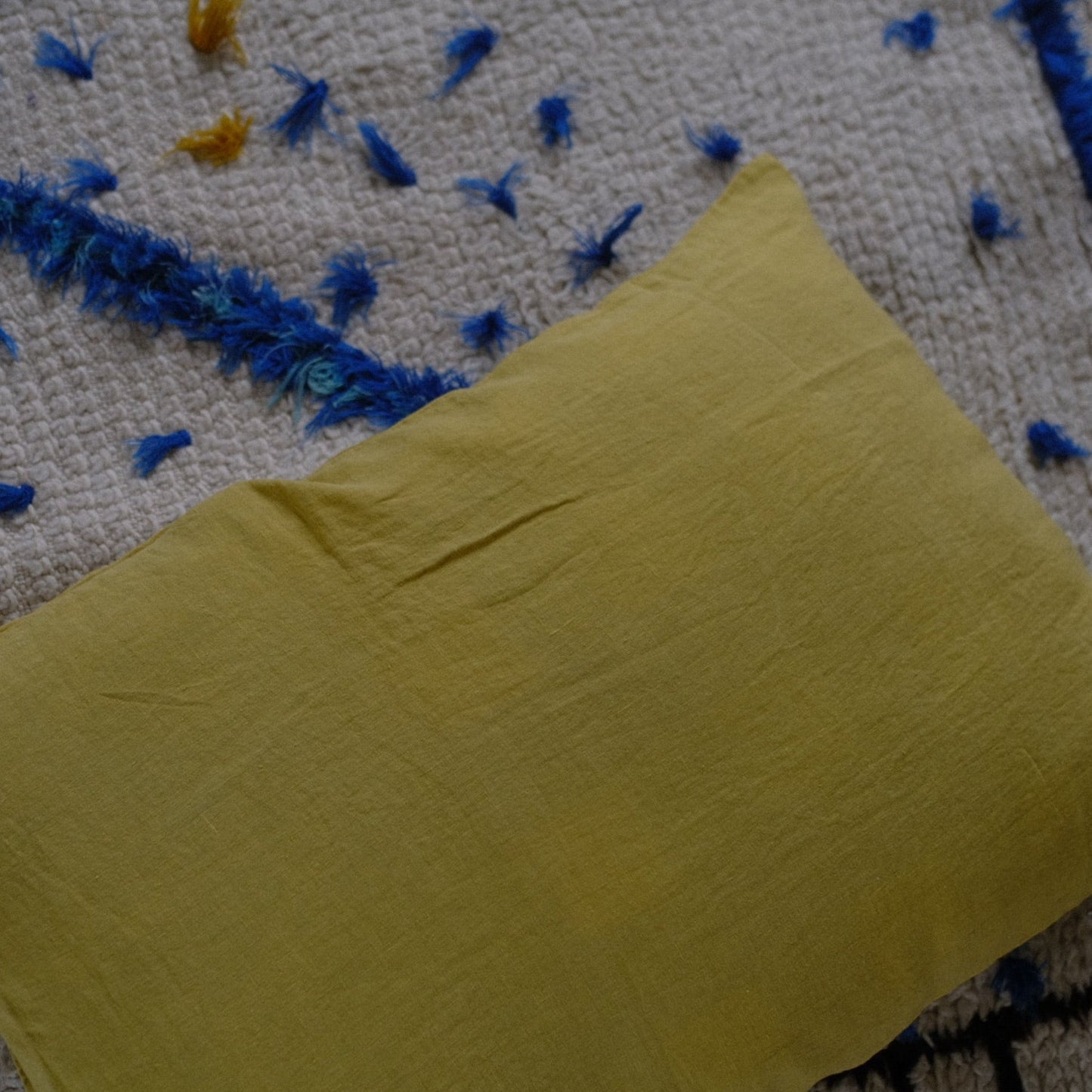 Flax pillow • 50x70 • Ocher • Yellow