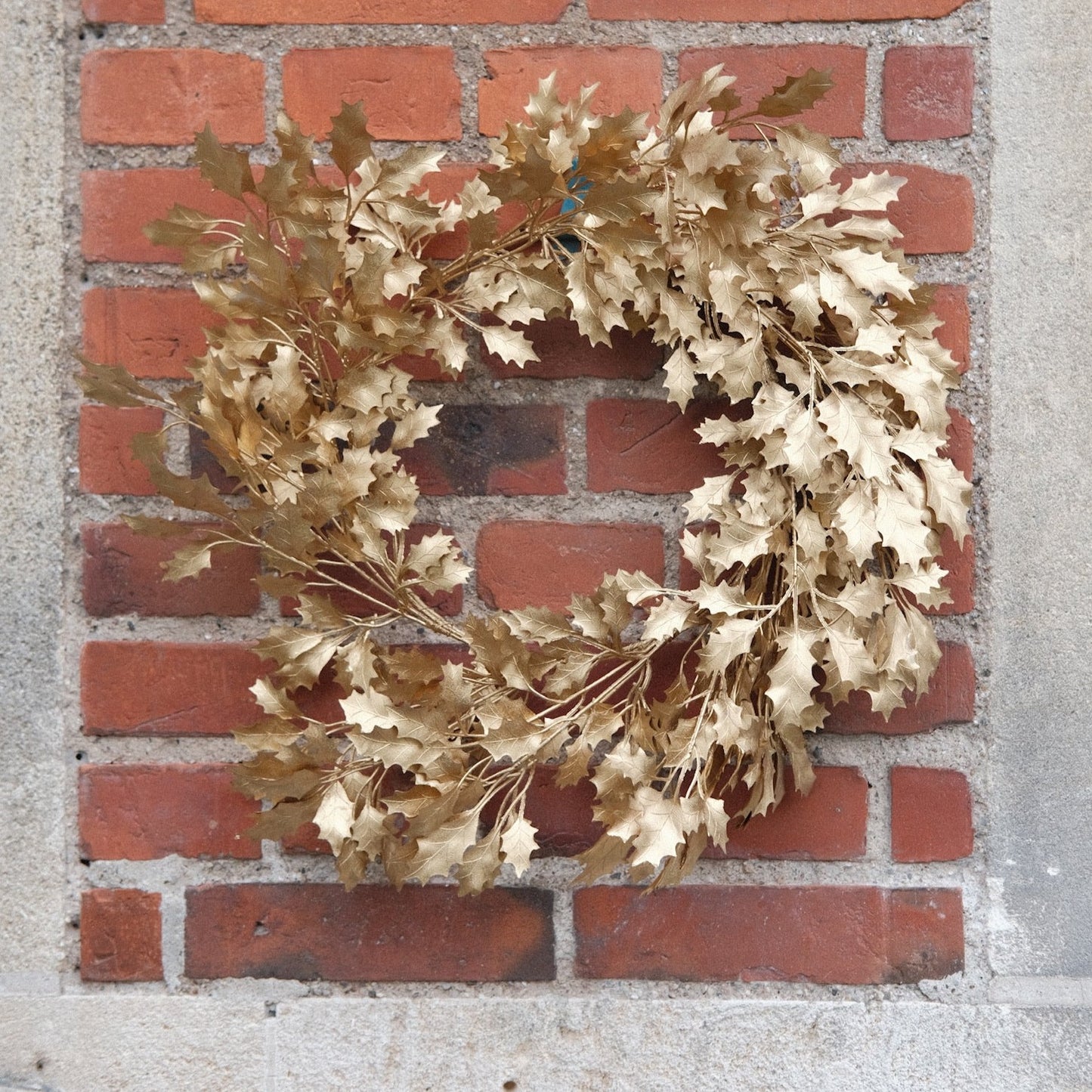 Julepynt • Dekoration • Guld Tjørnekrans • 50 cm