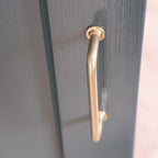 Bøjlegreb • Messing • 87 mm • Rund Fodskive