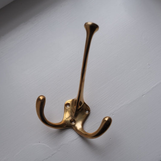 Long Double Hook Brass