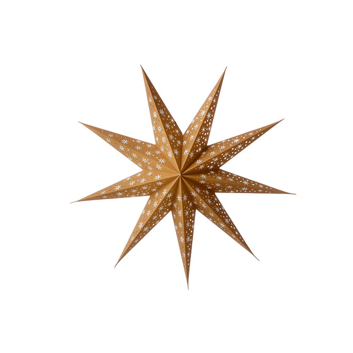 Papirstjerne • Okker • Stjerner • 60 cm