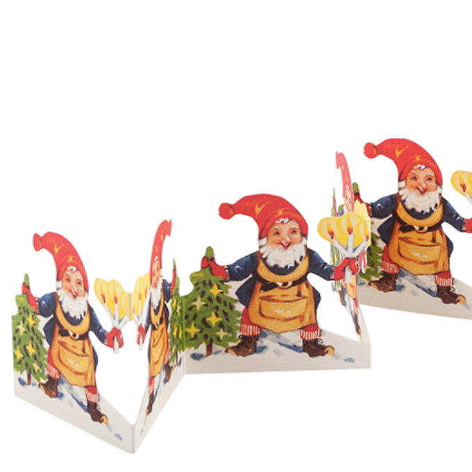 Christmas decorations • Paper garland • Table • Elf with Christmas tree • Small