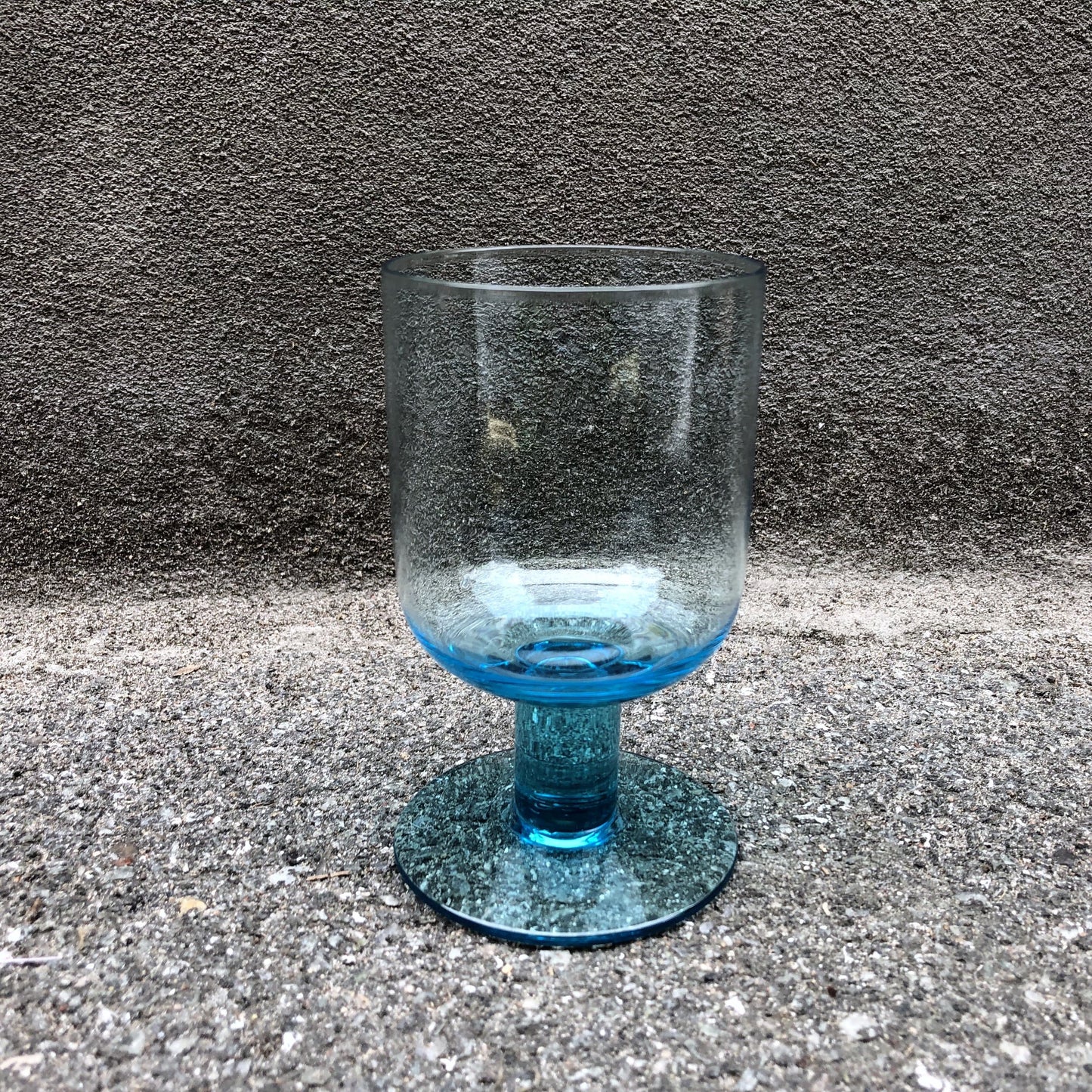 Bitossi Glas Glas på stilk • Mundblæst • Lyseblå
