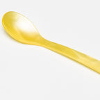 Heim Söhne Lille Ske in bright yellow, featuring a sleek design and a sturdy handle, perfect for cooking and serving.