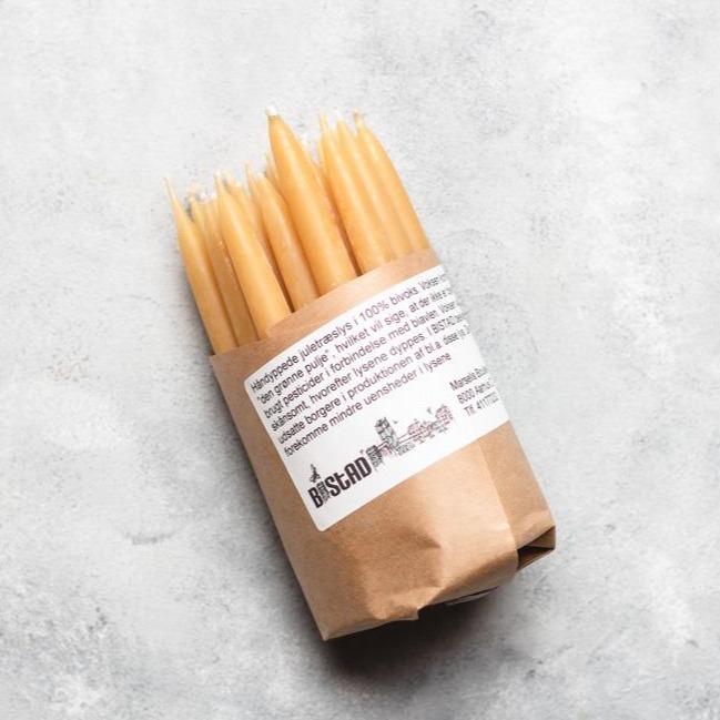 Bistad Julelys Juletræslys // 20stk //  Bivoks