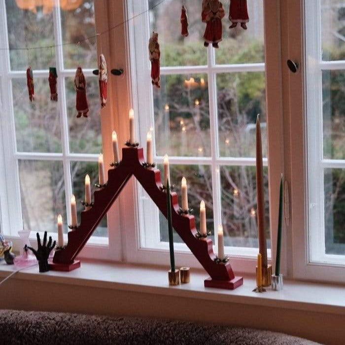 DORA JULELYS Svensk Julestage • Rød • 11 lys