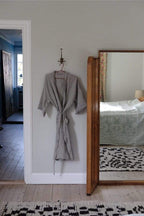 Linge Particulier Loungewear Kimono • M • Carreaux Ficelle Bleu