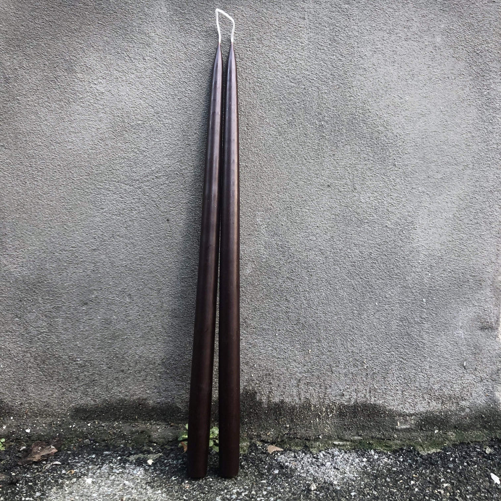 Kunstindustrien Stearinlys Hånddyppede lys // 45cm // Dark Brown