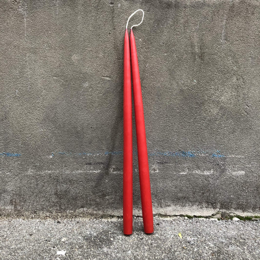 Kunstindustrien Stearinlys Hånddyppede lys // 45cm // Dark Red