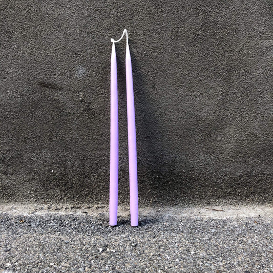 Kunstindustrien Stearinlys Kertelys // Slanke // 28 cm // Pastel Purple